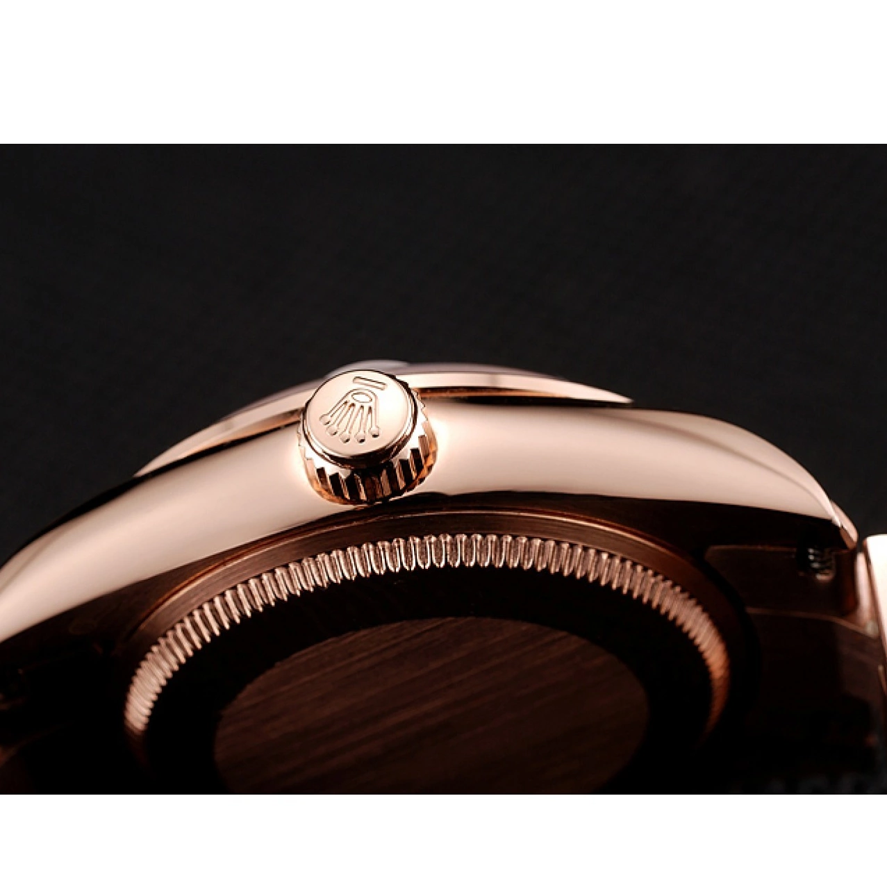Best AAA Replica Sites Diamond Bracelet Gold Rose 1453977 Dial Rolex DateJust Rose Swiss Gold Case 0805
